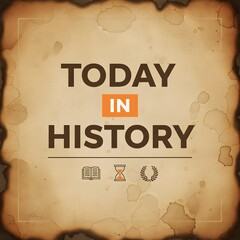 Vintage Today in History Typography Banner