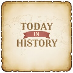 Today in History Text on Historical Study Table