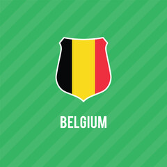 National Belgium flag. Vector illustration. 
