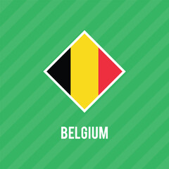 National Belgium flag. Vector illustration. 