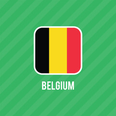 National Belgium flag. Vector illustration. 