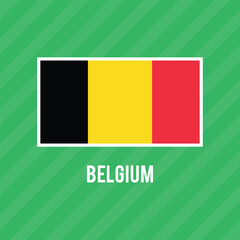National Belgium flag. Vector illustration. 