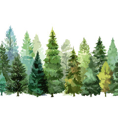 christmas trees isolated on white