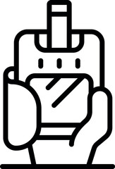 Obraz premium Hands holding mobile phone with broken screen during repair process