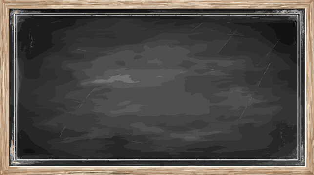 blank blackboard with chalk