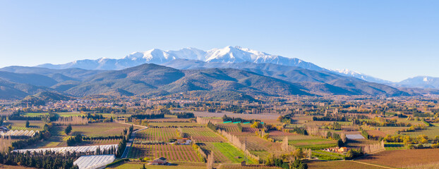 Panorama du Canigou depuis le Riberal  (Pyr&eacute;n&eacute;es Orientales)