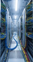 Data Center Infrastructure - A Network of Servers and Cables.