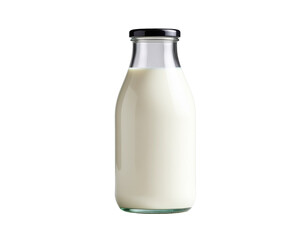 Milk bottle with metal cap