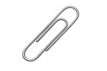 Paperclip as a common office supply, symbolizing connection, organization, cooperation, and school or business administration