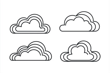 Layered Cloud Icon Collection