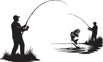 Fishing Silhouette Vector Bundle