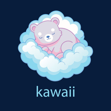 &ldquo;Cute Pastel Kawaii Animals in Dreamy Clouds&rdquo;