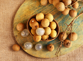 Fresh organic tropical fruit longan dragon eye