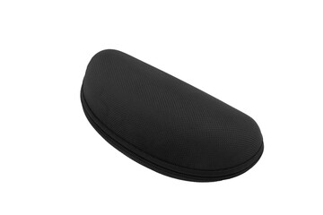 Case for glasses. Closed case or box for eyeglasses isolated on white background.