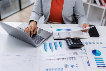 Accounting company provide finance and taxation planning for profitable cash flow, accountant working in office, analyze financial data and accounting record with calculator.Insight
