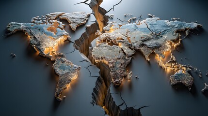 Global fragmentation and regional resilience concept