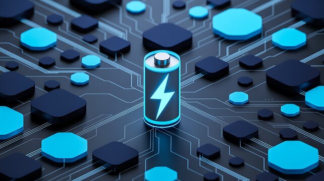Futuristic battery energy power technology on digital circuit board
 - Powered by Adobe
