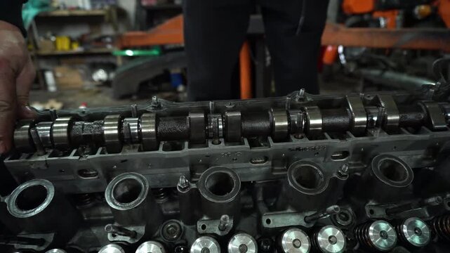 repair and assembly of a standard turbocharged engine for a drift car, descaling and descaling of valves in the head of the gas distribution mechanism, installation of camshafts