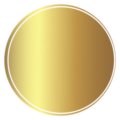 Elegant Gold Circle Frame. Golden quote circle vector.