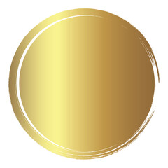Elegant Gold Circle Frame. Golden quote circle vector.