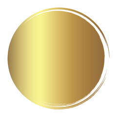 Elegant Gold Circle Frame. Golden quote circle vector.