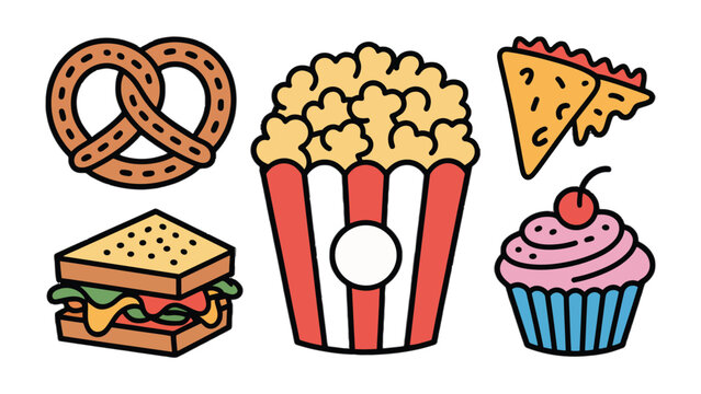 Assorted Snacks: A vibrant assortment of delicious snacks awaits, offering a delightful mix of flavors and textures to satisfy every craving.