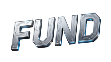 Futuristic Metallic Text With Circuit Design