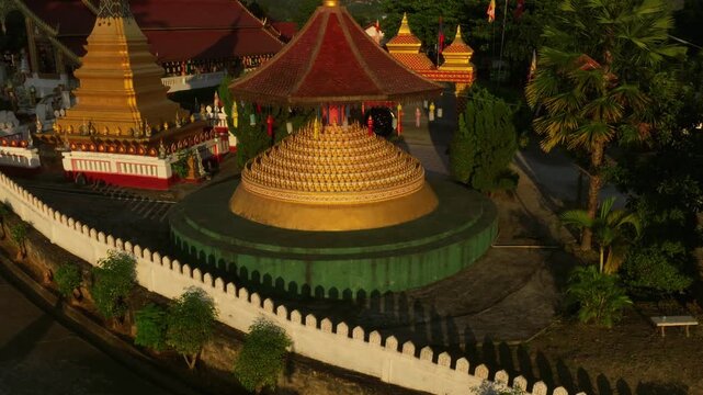 Vue a&eacute;rienne de Hiang Khong a la fronti&egrave;re entre la thailande et le laos