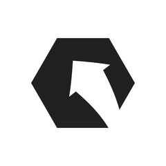 Hexagon Arrow Growth Icon