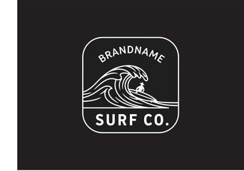 Fototapeta premium White Surf Company Logo Design Element.