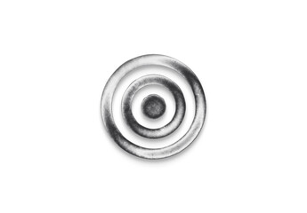 Chrome metal 3D logo effect Mockup of Bull's Eye.