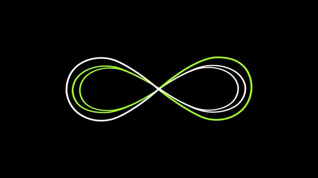 Infinity Symbol Neon Sign Loop in 4K Stock Video for Futuristic Tech, UI Motion Background Visual FX