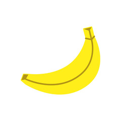 Single Yellow Banana Illustration