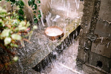 Refreshing Rainfall During a Monsoon Season Downpour