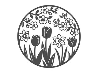 vector illustration of spring flower