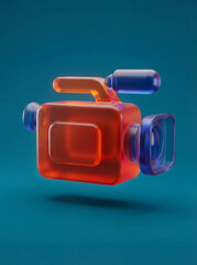 3D video camera icon