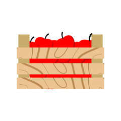 Fresh Red Apple Crate