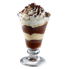 Chocolate and vanilla cream layered dessert