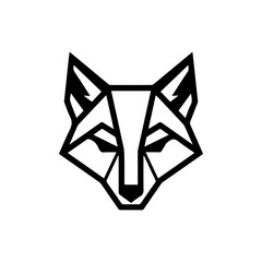 Geometric fox head logo