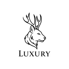 Luxury deer logo