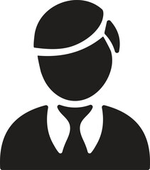 Corporate executive avatar silhouette for business leadership and management roles.