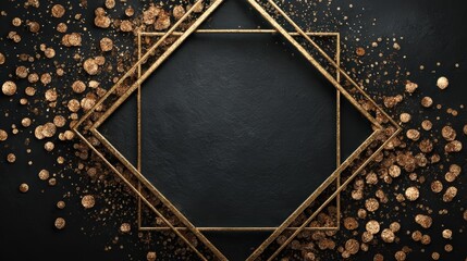 Golden sparkles create a festive background for events and celebrations during the evening hours