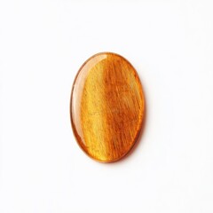 Polished, golden brown gemstone oval shape