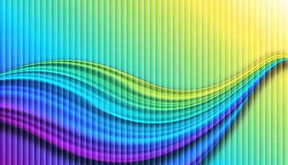 Abstract Flowing Rainbow Waves with Vibrant Fluid Color Gradients and Soft Motion Blur Background for Digital Art and Creative Design