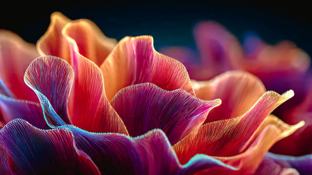 Gros plan sur fleur rose et orange