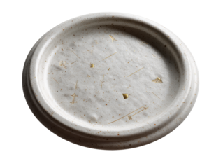 Rustic artisan bread dough with flax seeds on plate