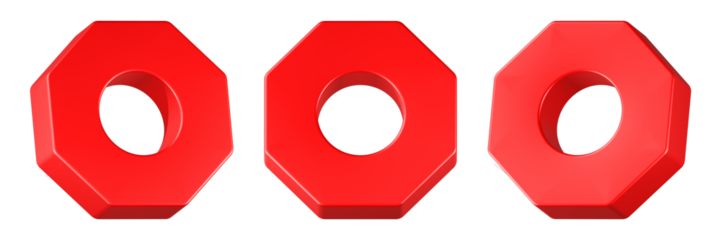 bolt wrench icon 3d render red color