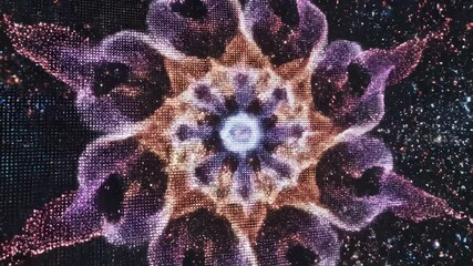 Colorful abstract light patterns on digital screen - Powered by Adobe