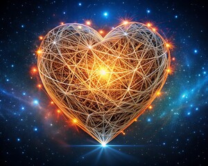 Abstract Heart Shaped Galaxy Design