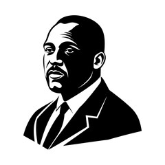 Minimalist faceless businessman silhouette in black and white conveys mysterious anonymity